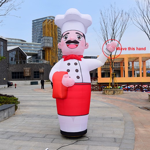 fear inséidte damhsóir guy le lámh waving - balún spéir Guy CHEF