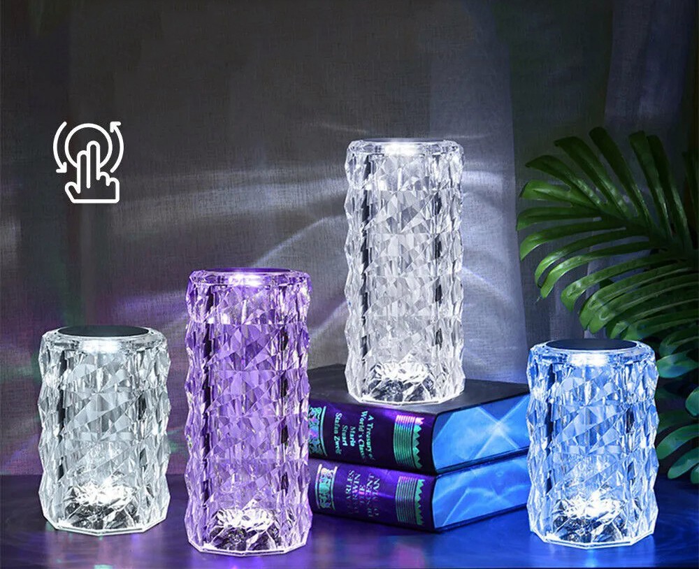 Lampa Crystal LED le haghaidh tábla faoi stiúir daite le cianrialtán