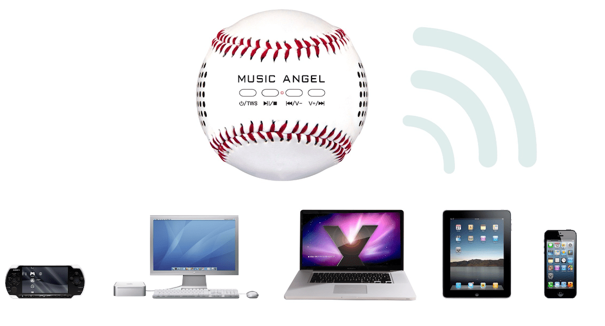 liathróid baseball cainteoir bluetooth gan sreang